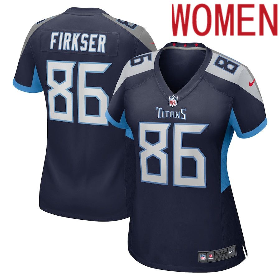 Women Tennessee Titans #86 Anthony Firkser Nike Navy Game NFL Jersey